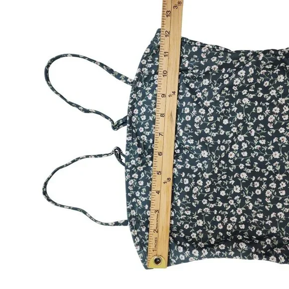 Floral One-Piece Swimsuit Adjustable Side Ties Spaghetti Straps Womens Size XS - Picture 4 of 6